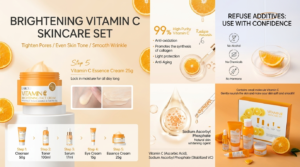 vitamin c brightening facial kit for fading dark spots minimizing pores and skin radiance