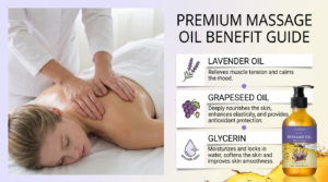 body smoothing oil with vitamin e and rosemary leaf oil for muscle sore and stress relief